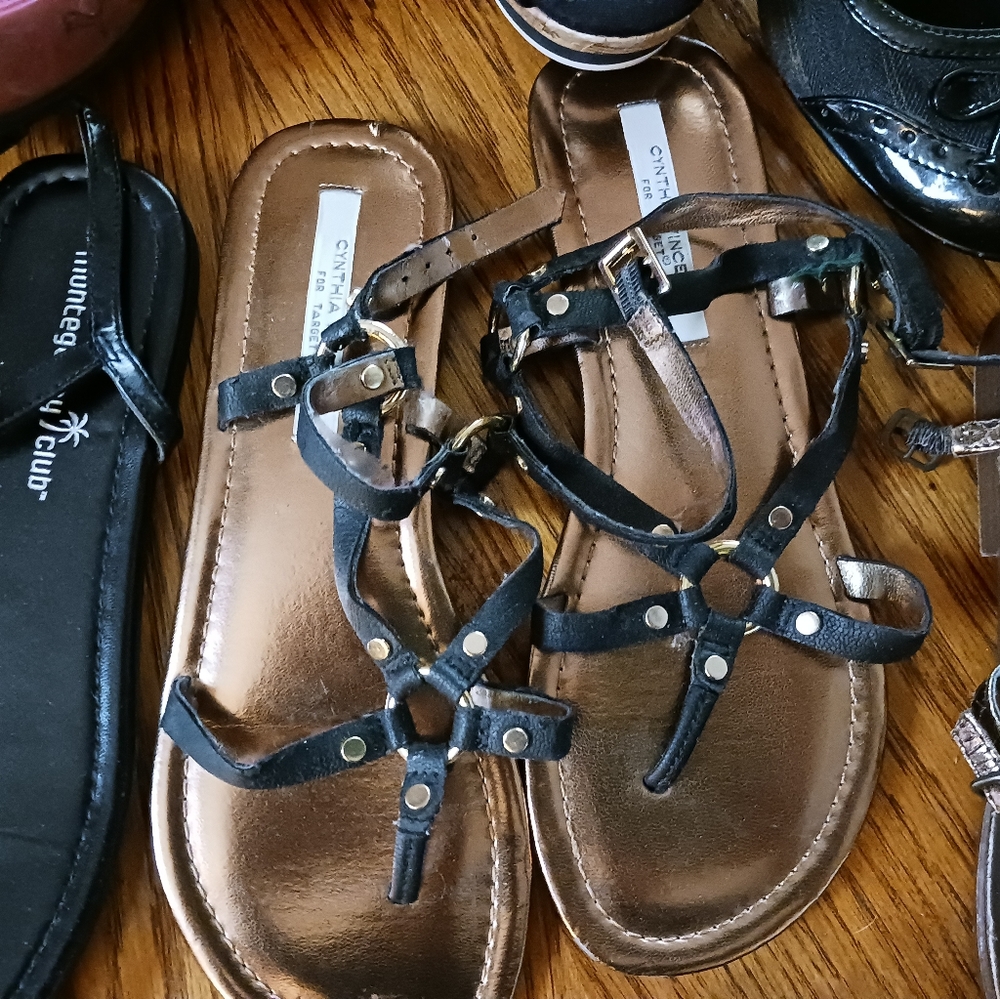 Black strappy sandals